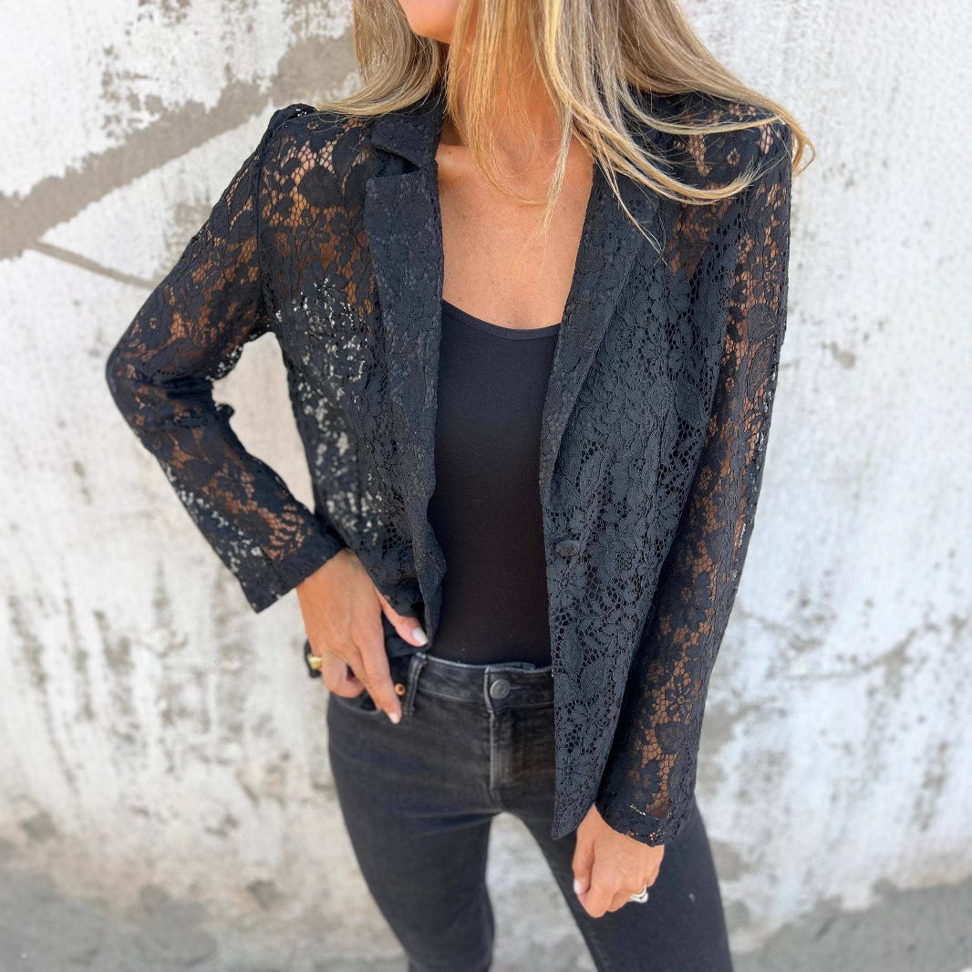 Lace Shirt Set for Women